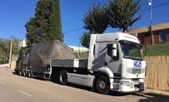 Transport et bachage de machines outils