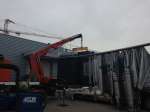 Déchargement d'un centre d'usinage DMG en Isère (poids 17,4 tonnes)